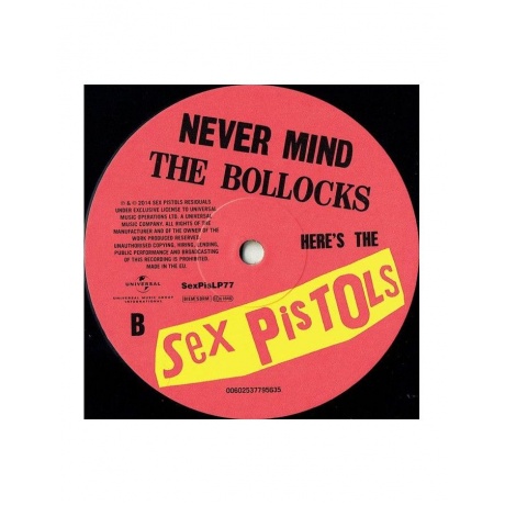 Виниловая пластинка Sex Pistols, Never Mind The Bollocks, Here's The Sex Pistols (0602537795635) - фото 4