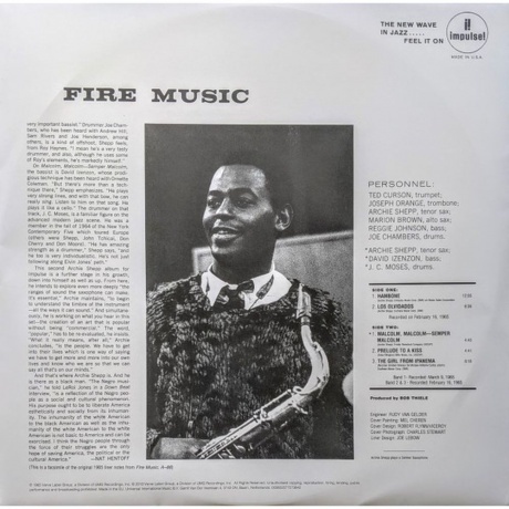 Archie Shepp - Fire Music (0602577573842) виниловая пластинка - фото 6