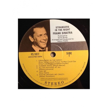Виниловая пластинка Frank Sinatra, Stangers In The Night (0602537861309) - фото 3