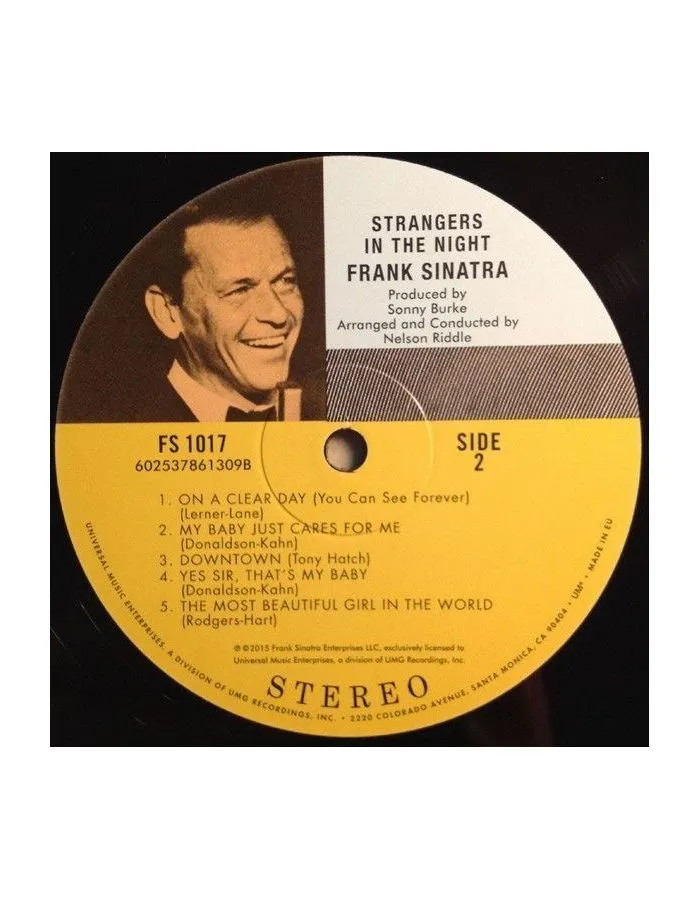Виниловая пластинка Frank Sinatra, Stangers In The Night (0602537861309) - фото 4