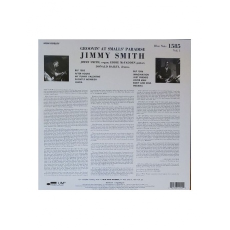 Виниловая пластинка Jimmy Smith, Groovin' At Smalls Paradise (0602508229299) - фото 2