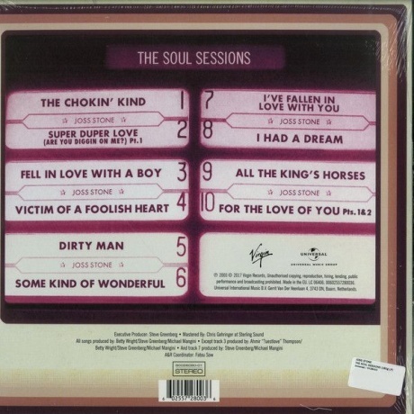 Joss Stone, The Soul Sessions (0602557280036) виниловая пластинка - фото 2