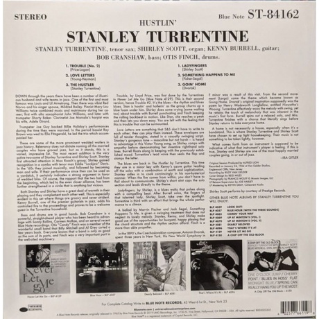 Stanley Turrentine - Hustlin' (Analogue, Tone Poet) (0602577661198) виниловая пластинка - фото 2