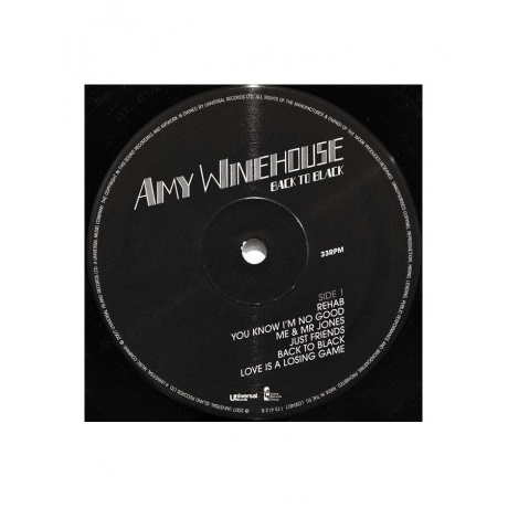 Виниловая пластинка Amy Winehouse, Back To Black (0602517341289) - фото 3