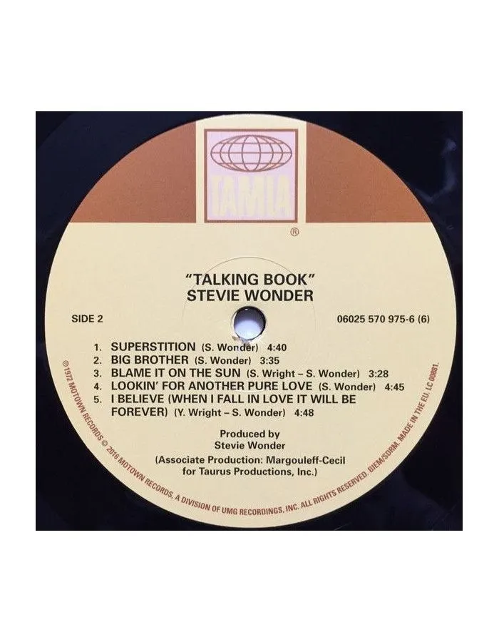Виниловая пластинка Stevie Wonder, Talking Book (0602557097566) - фото 8