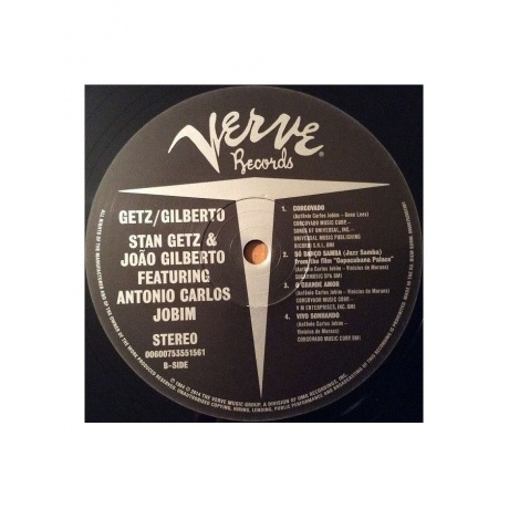 Виниловая пластинка Stan Getz, Getz/ Gilberto (0600753551561) - фото 4