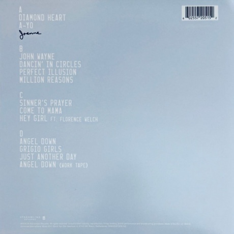 Lady GaGa - Joanne (0602557205152) виниловая пластинка - фото 3