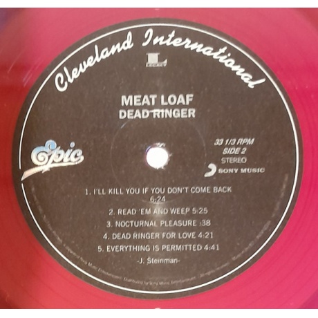0194398018119, Виниловая Пластинка Meat Loaf, Dead Ringer - фото 3