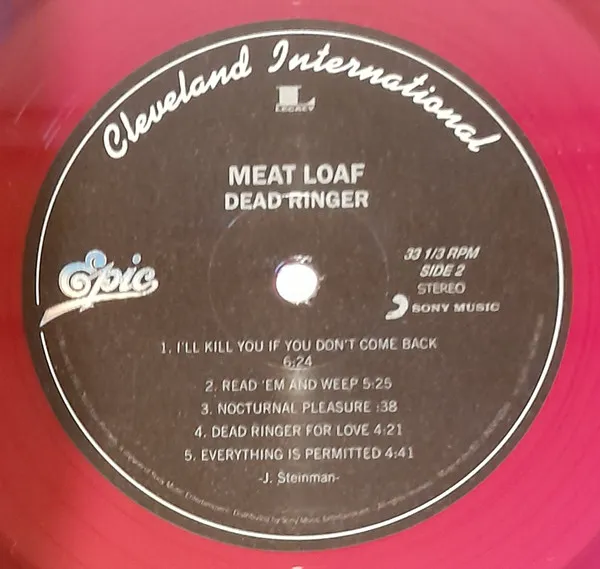 0194398018119, Виниловая Пластинка Meat Loaf, Dead Ringer - фото 3