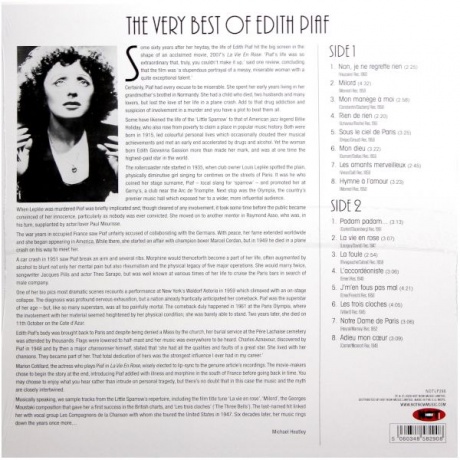 5060348582908, Виниловая Пластинка Piaf, Edith, The Very Best Of - фото 2
