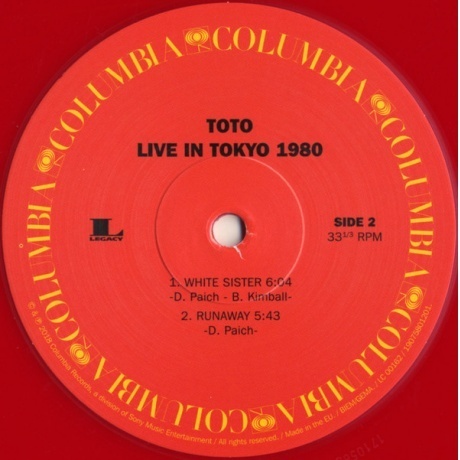 0194397241815, Toto, Live In Tokyo 1980 Ep виниловая пластинка - фото 4