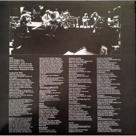 Toto - IV (0190758011219) виниловая пластинка - фото 5