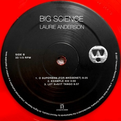 Laurie Anderson - Big Science (Red) (0075597918069) виниловая пластинка - фото 4