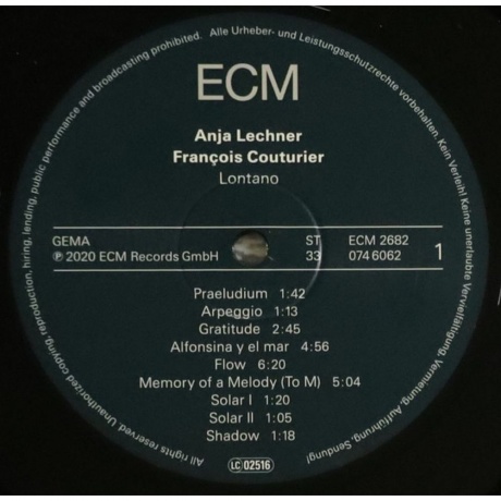 Anja Lechner &amp; Francois Couturier - Lontano (0602507460624) виниловая пластинка - фото 3