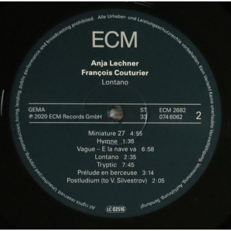 Anja Lechner &amp; Francois Couturier - Lontano (0602507460624) виниловая пластинка - фото 4
