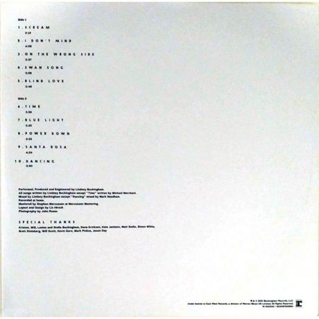 Lindsey Buckingham - Lindsey Buckingham (coloured) (0603497842902) виниловая пластинка - фото 5