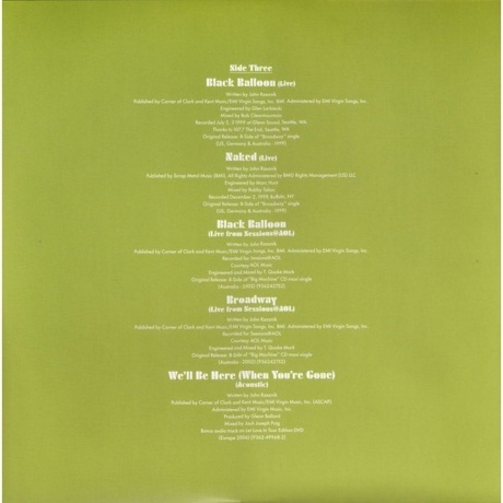 Goo Goo Dolls - Rarities (0093624889014) виниловая пластинка - фото 9