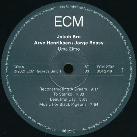 Jakob Bro Trio - Uma Elmo (0602435427164) виниловая пластинка - фото 3