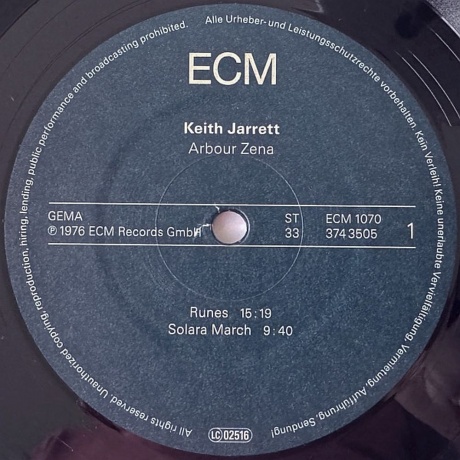 Keith Jarrett - Arbour Zena (0602537435050) виниловая пластинка - фото 3