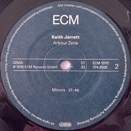 Keith Jarrett - Arbour Zena (0602537435050) виниловая пластинка - фото 4