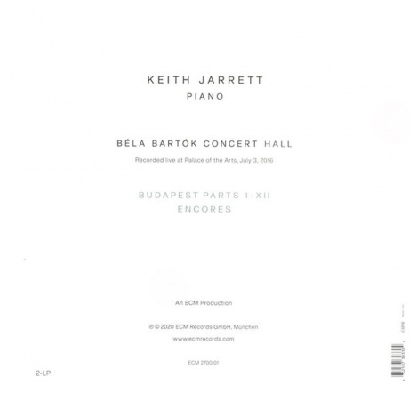 Keith Jarrett - Budapest Concert (0602507393304) виниловая пластинка - фото 2