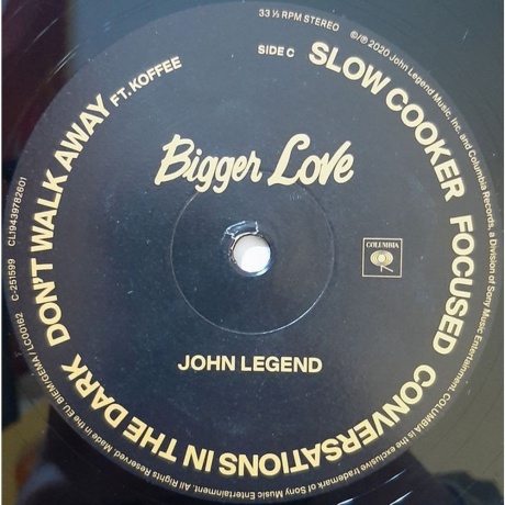 John Legend - Bigger Love (0194397826012) виниловая пластинка - фото 4