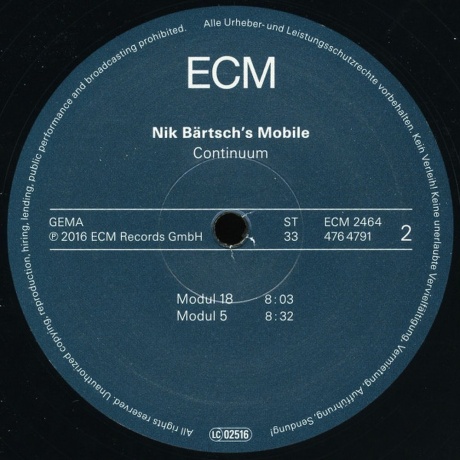 Nik Bartsch - Continuum (0602547647900) виниловая пластинка - фото 4