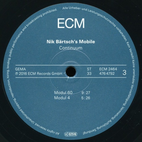 Nik Bartsch - Continuum (0602547647900) виниловая пластинка - фото 5
