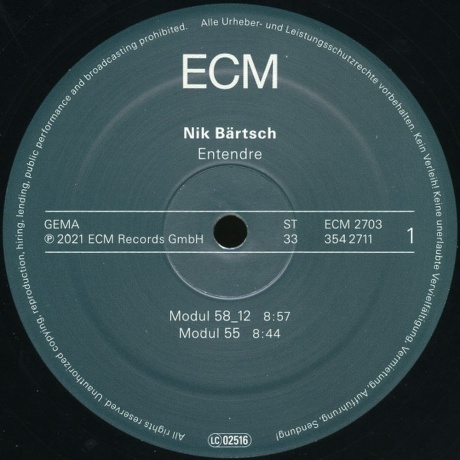 Nik Bartsch - Entendre (0602435427096) виниловая пластинка - фото 5