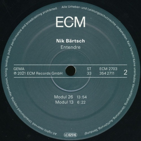 Nik Bartsch - Entendre (0602435427096) виниловая пластинка - фото 6
