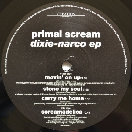 Primal Scream - Dixie - Narco (EP) (0194398444314) виниловая пластинка - фото 5