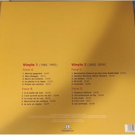 Renaud - Putain De Best Of! (coloured) (0190296766411) виниловая пластинка - фото 2