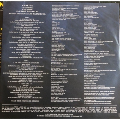 OST - Annette (Sparks) (coloured) (0194398889016) виниловая пластинка - фото 6