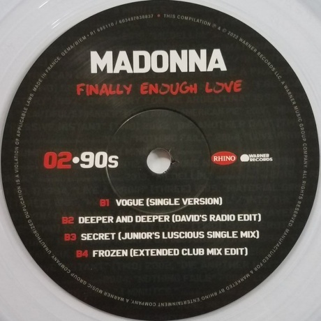 Madonna - Finally Enough Love (coloured) (0081227883645) виниловая пластинка - фото 5