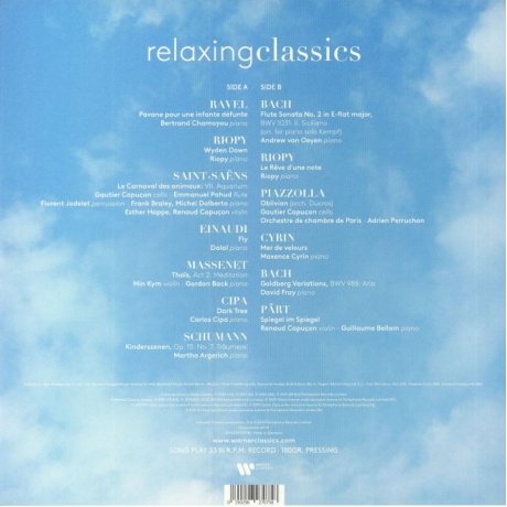 Виниловая Пластинка Various Artists, Relaxing Classics (0190296270758) - фото 2