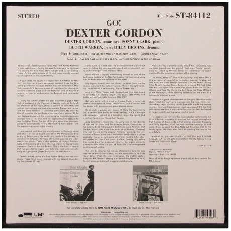 Виниловая Пластинка Dexter Gordon Go! (0602435799070) - фото 2