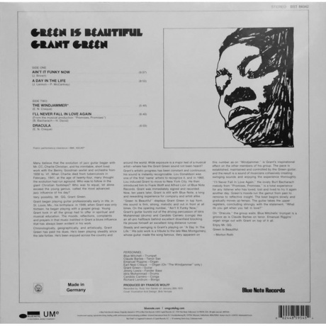 Grant Green - Green Is Beautiful (0602448595454) виниловая пластинка - фото 6