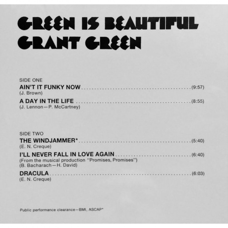 Grant Green - Green Is Beautiful (0602448595454) виниловая пластинка - фото 8