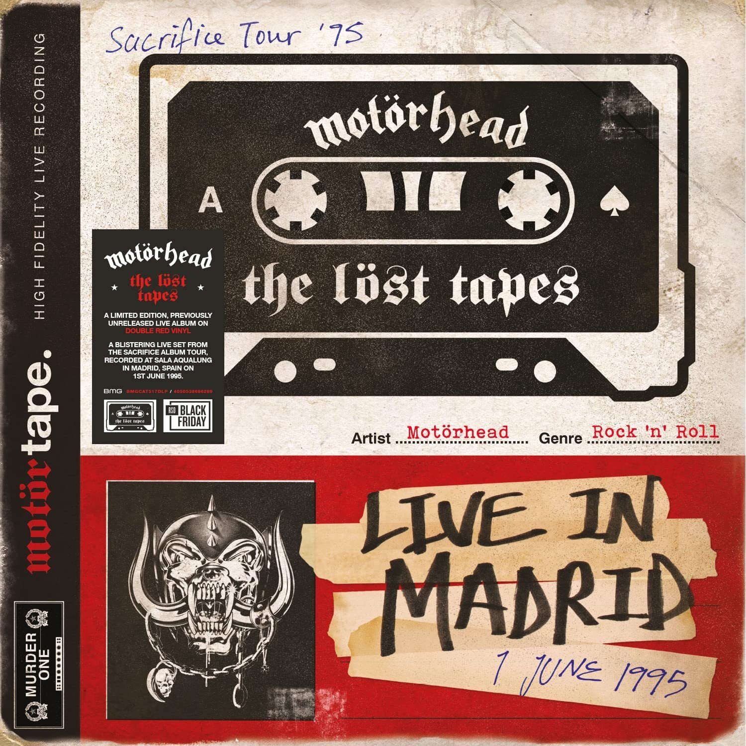 Виниловая Пластинка Motorhead The Lost Tapes Vol. 1 (Live In Madrid 1 June 1995) (4050538686289) music on vinyl dead or alive mad bad and dangerous to know lp