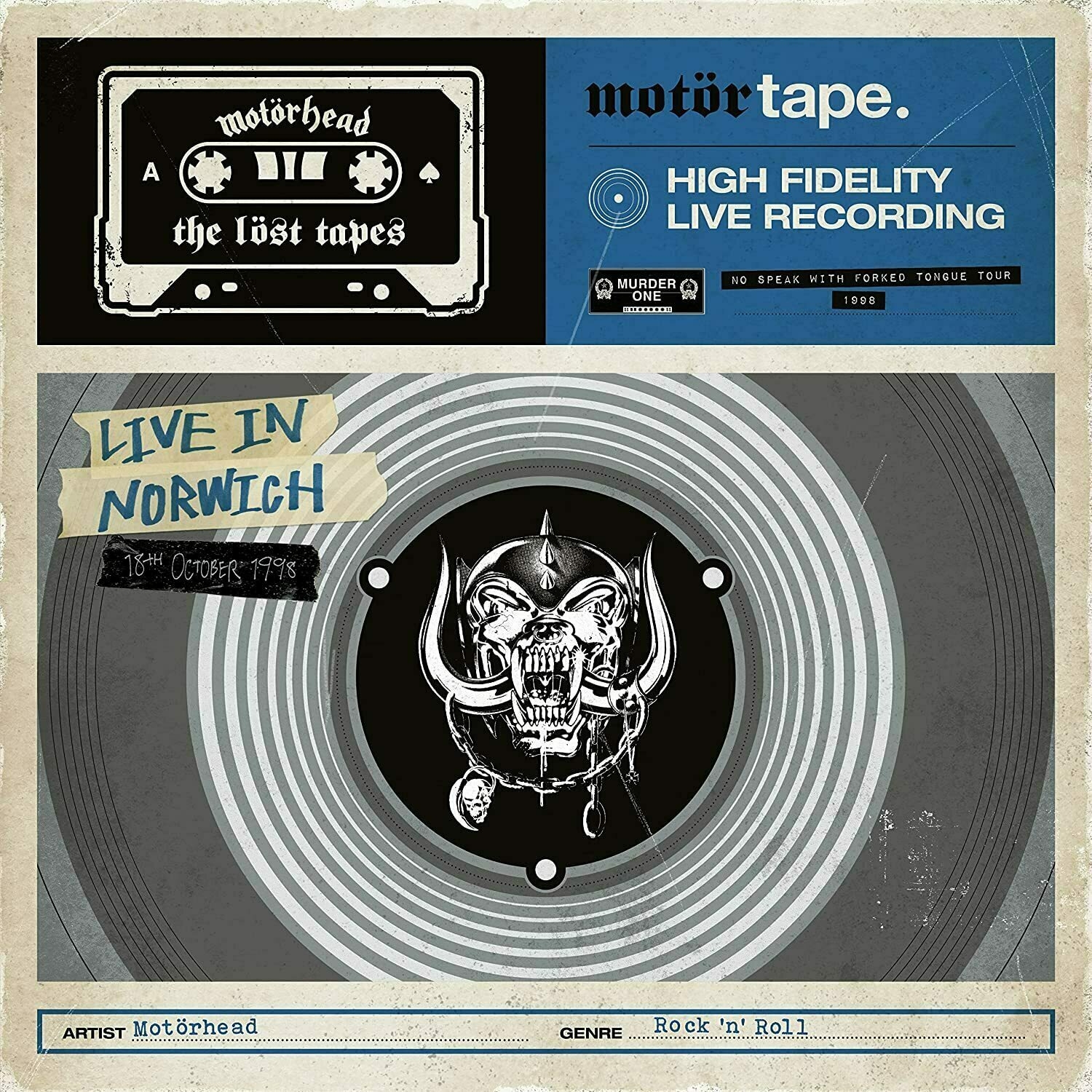 motorhead виниловая пластинка motorhead lost tapes vol 1 live in madrid 1 june 1995 Виниловая Пластинка Motorhead The Lost Tapes Vol. 2 (Live In Norwich 1998) (4050538707762)