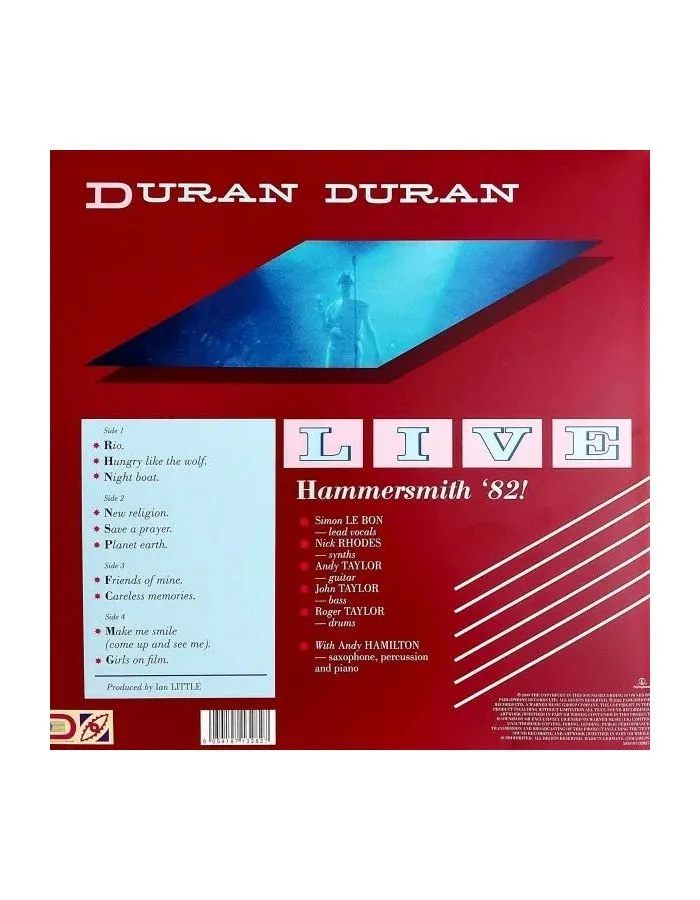 Виниловая Пластинка Duran Duran, Live At Hammersmith '82! (5054197132827) - фото 2
