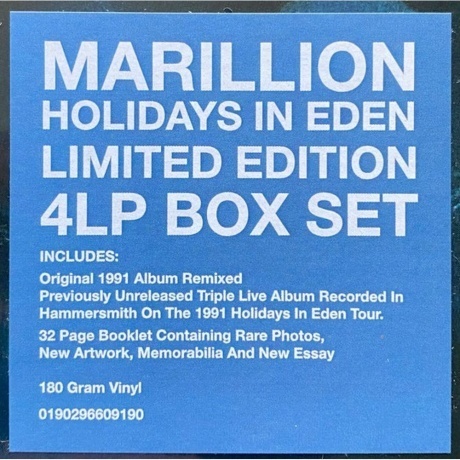 Marillion - Holidays In Eden (Box) (0190296609190) виниловая пластинка - фото 48