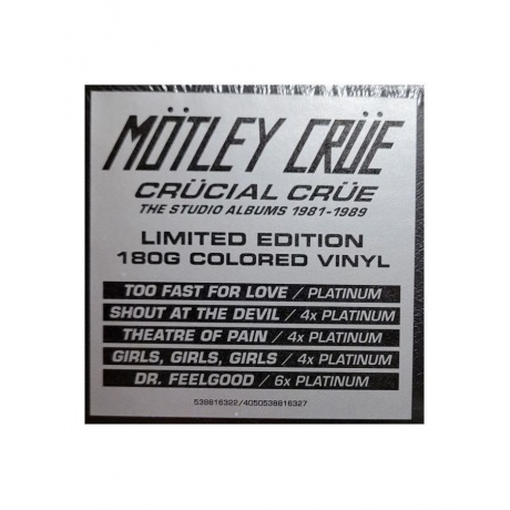 Виниловая Пластинка Motley Crue, Crucial Crue - The Studio Albums 1981-1989 (4050538816327) - фото 19