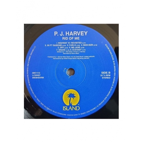 Виниловая Пластинка Pj Harvey, Rid Of Me (0602508511127) - фото 4