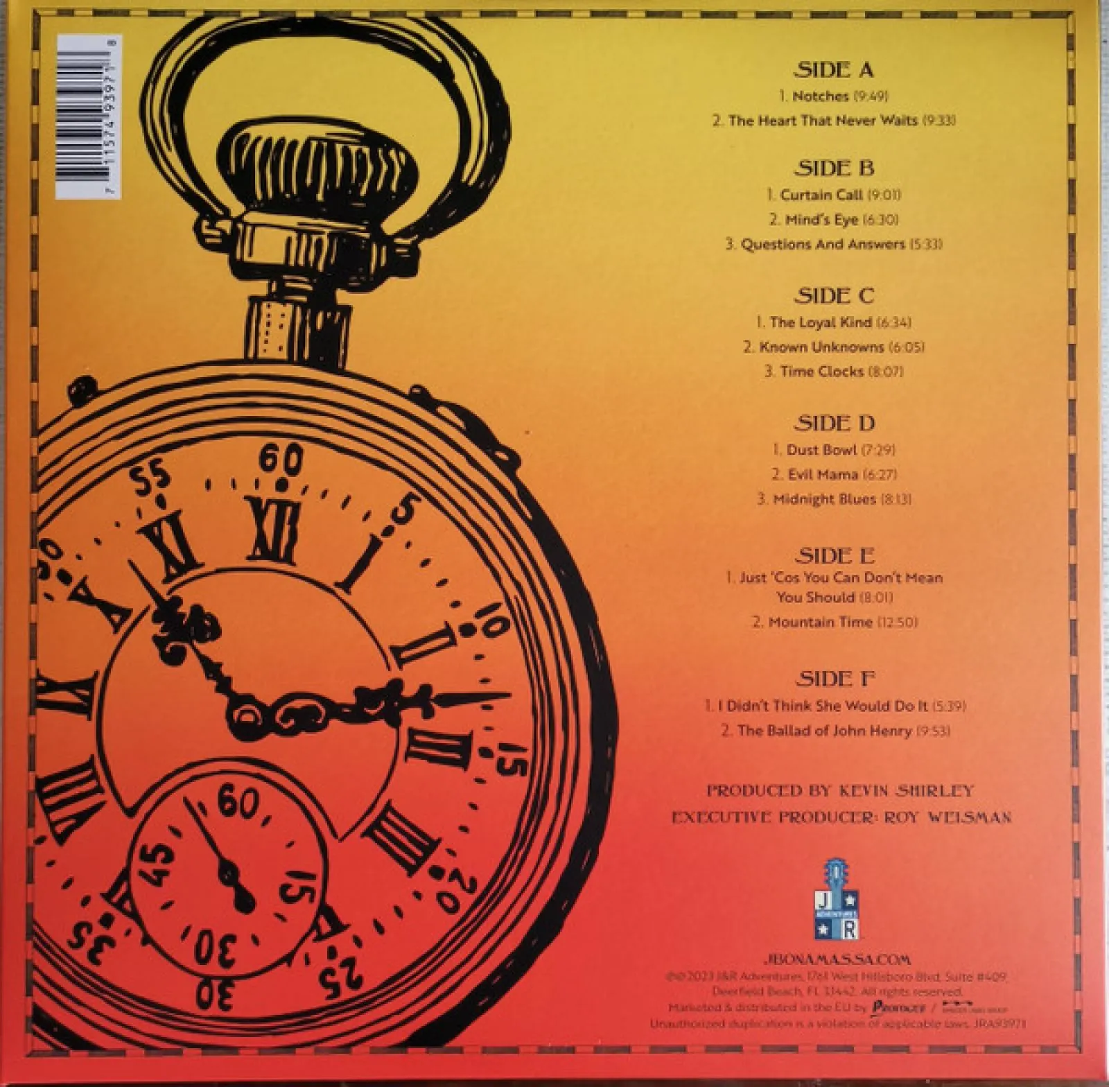 Виниловая пластинка Bonamassa, Joe, Tales Of Time (0711574939718) - фото 2