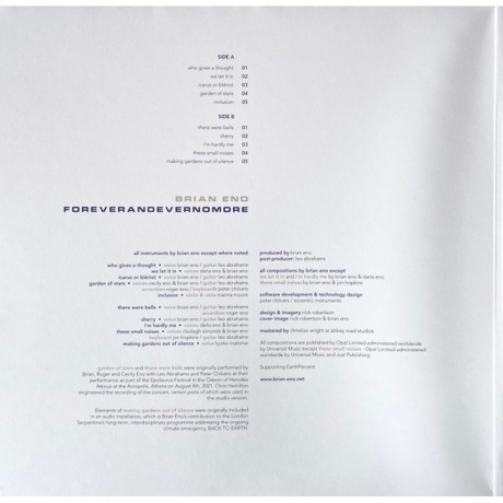 Brian Eno - Foreverandevernomore (0602448013569) виниловая пластинка - фото 2