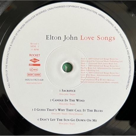 Elton John - Love Songs (remastered 2022) (0602445823451) виниловая пластинка - фото 3