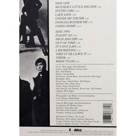 The Rolling Stones - Aftermath (UK Version) (0018771863717) виниловая пластинка - фото 5