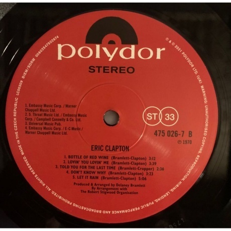 Eric Clapton - Eric Clapton (0602547502674) виниловая пластинка - фото 4