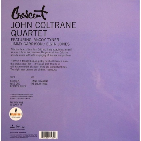John Coltrane - Crescent (Analogue, Acoustic Sounds) (0602438075829) виниловая пластинка - фото 4